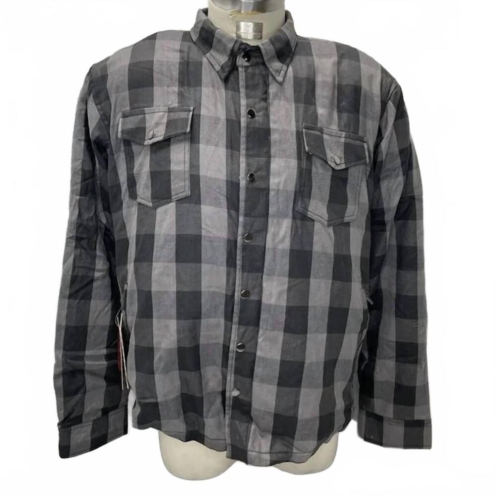 NEW DREAM APPAREL men's padded motorcycle jacket in grey